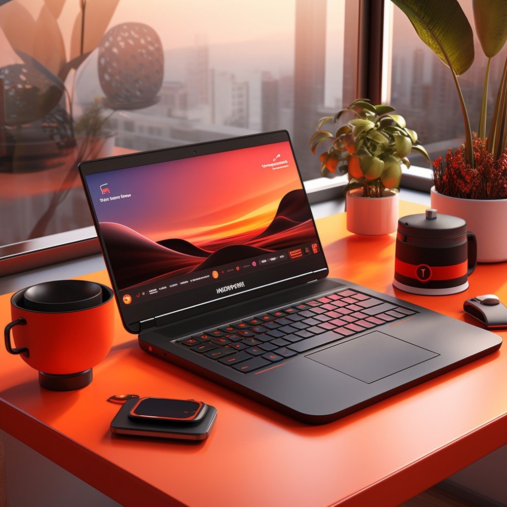 view-3d-laptop-device-with-screen-keyboard